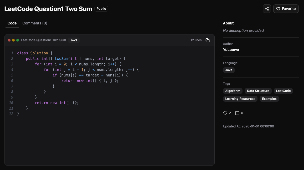 Snippet manager preview